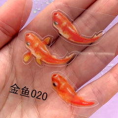 3D Resin Painting Sticker | Koi Fish Stickers with 3D Effect | Miniature Koi Pond Making | Clear Film for Resin Art (2 Sheets)