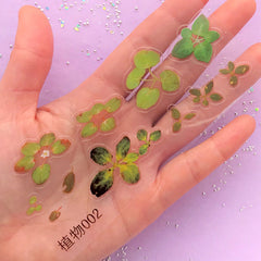 Koi Pond Leaves Sticker | Lotus Stickers | Faux Leaf Clear Film | Resin Goldfish Pond DIY | Resin Craft Supplies (1 Sheet)