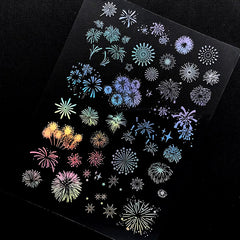 Holographic Fireworks Clear Film | Holo Firework Embellishments | UV Resin Inclusion | Resin Fillers | Resin Jewelry DIY