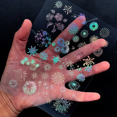 Holographic Fireworks Clear Film | Holo Firework Embellishments | UV Resin Inclusion | Resin Fillers | Resin Jewelry DIY