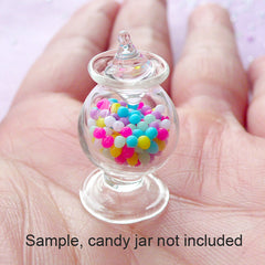 Dollhouse Bubblegum Candy | Miniature Gum Ball Candies | Colorful Nonpareil Sprinkles | Tiny Mini Acrylic Beads (1.5mm / 3 grams)