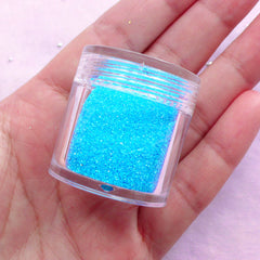 Holographic Glitter Powder | Pixie Dust Sprinkles | Glitter Root Resin Jewelry Nail Art (Sky Blue / 4-6 grams)