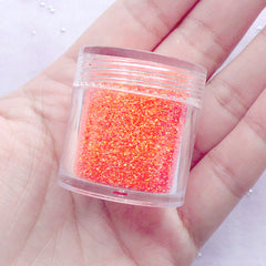 Pixie Dust | Bling Bling Glitter Powder | Iridescent Cabochon DIY | Holographic Glitter Roots (Dark Orange / 4-6 grams)