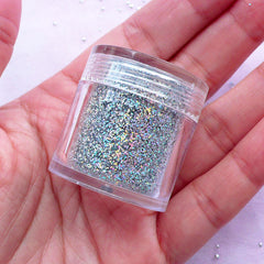AB Silver Glitter Powder | Holographic Pixie Dust | Bling Bling Glitter Roots Hair (4-6 grams)