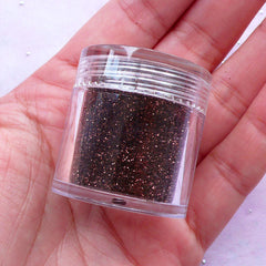 Nail Art Glitter Powder | Bling Bling Resin Craft | Hair Glitter Dust (Dark Brown / 4-6 grams)
