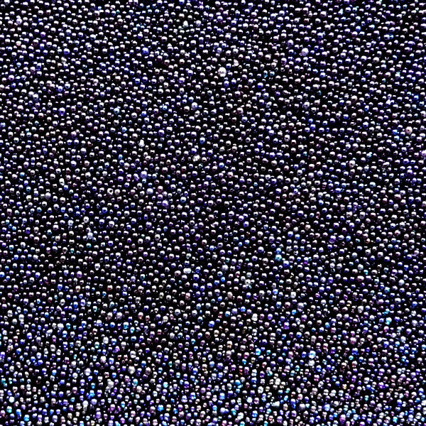 Black Caviar Beads | Iridescent Glass Microbeads | Nail Sprinkles | Glitter Micro Beads (AB Black / 7g)