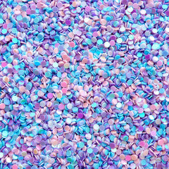 Pastel Glitter Confetti | Tiny Mini Round Sprinkles | Iridescent Nail Deco & Fairy Kei Resin Art Supplies (1mm / 2.5 grams)