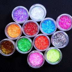 Assorted Bar Glitter | Iridescent Confetti | Holographic Sprinkles | Nail Art | Kawaii Resin Craft | Scrapbooking (12 Colors Mix)