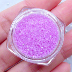 Artificial Coral Stones for Nail Deco | Faux Colored Sugar | Tiny Mini Gravel | Crystal Powder | Sprinkles for UV Resin Craft | Fake Food DIY (Purple)