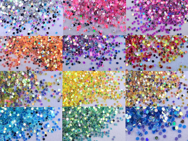 Assorted Holographic Glitter Dust Powder | Iridescent Sprinkles for Na ...