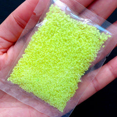Phosphorescent Sand Particles | Fluorescent Sand | Glow in the Dark Sand | Wishing Glass Vile Pendant | Resin Craft Supplies (Green Yellow / 10 grams)
