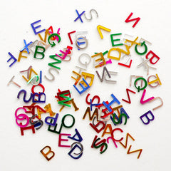 Alphabet Confetti | Letter Glitter Flakes | Alphabet Initial Sprinkles | Nail Art Decoration | Card Making | Scrapbook Supplies (Around 100pcs / Colorful Mix)