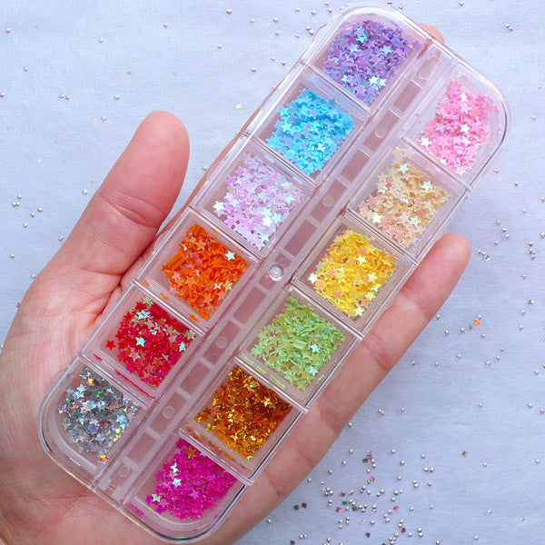 Mini Star Confetti | Tiny Star Sprinkles | Assorted Star Glitter Flake ...