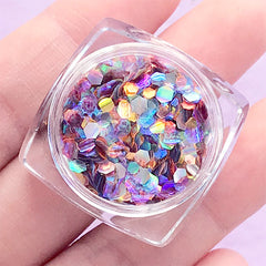 Mermaid Scale Flakes | Iridescent Glitter | Hexagon Confetti | Sprinkles for Resin Crafts | Kawaii Nail Design (Mermaid Party Night)