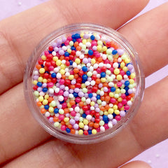Miniature Nonpareil Sprinkles | Dollhouse Gumball Candy | Faux Bubble Gum Candies | Tiny Colorful Sprinkles for Mini Food Craft (1mm / 3.5 grams)