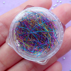 Colorful Thread for Nail Art | Metallic Thread Embellishments for Nail Designs | Resin Filling Materials