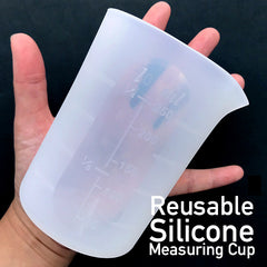 Reusable Silicone Measure Cup | 250ml Measuring Cup | 8oz Dosage Cup | Epoxy Resin Mixing Cup | Medicine Cup | Resin Art Supplies