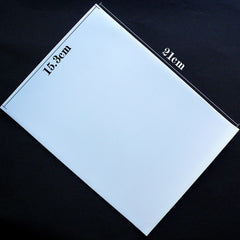 White Silicone Mat | Backing for Open Backed Bezel Setting | Work Surface for UV Resin Art (15.3cm x 21cm)