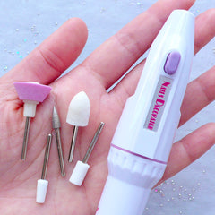 Portable Nail File Drill | Manicure & Pedicure Rotary Tool | Resin Craft Tool | Resin Cabochon Making | Nail Art Pen | Polish & Buffer Kit