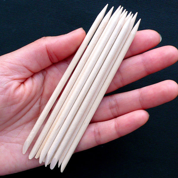 Double Ended Wood Sticks | Craft Tool | Nail Art Supplies (10pcs or 100pcs)