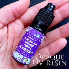 Opaque UV Resin | Colored Resin in Hard Type | UV Activated Resin | Ultraviolet Curing Resin | Solar Cured Resin | Kawaii Resin Jewellery Making (10g / Opaque Purple)