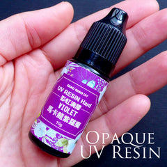 Dyed UV Resin in Opaque Color | Hard Type Solar Cured Resin | Ultraviolet Curing Resin | Sunlight Activated Resin | Kawaii UV Resin Crafts (10g / Opaque Violet)