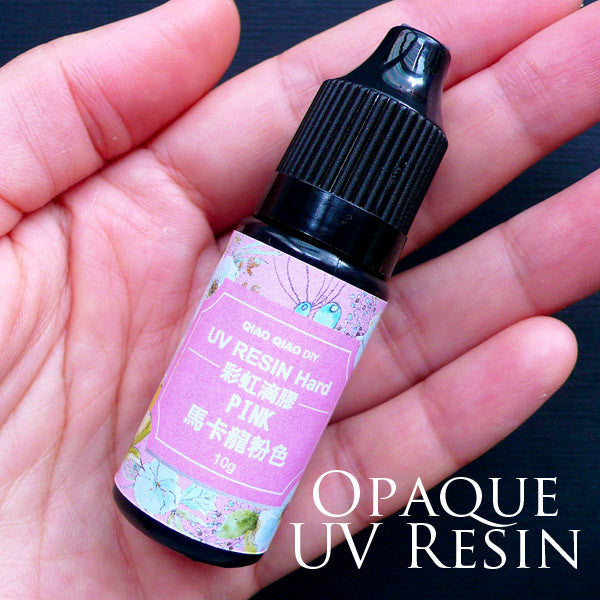 Opaque Pastel Pink Resin | Hard Type UV Curing Resin | Sunlight Cured Resin | Solar Activated Resin | Kawaii UV Resin Art (10g / Opaque Pink)