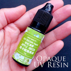 Opaque Resin | Colored UV Curing Resin in Hard Type | Ultraviolet Cured Resin | Solar Activated Resin | Kawaii Resin Supplies (10g / Opaque Apple Green)