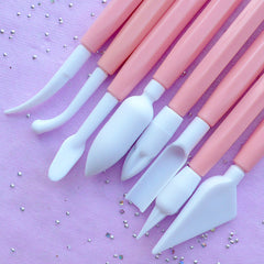 Clay Modeling and Sculpting Tool Set | Fondant Cake Decoration Tools (Set of 8pcs with Double End)