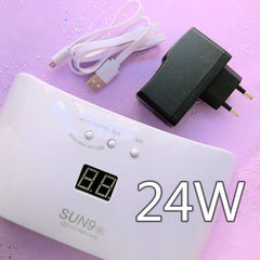 24W USB LED UV Light Lamp with Timer Display | SUN9 SE Ultraviolet Nail Dryer | UV Resin Craft Supplies