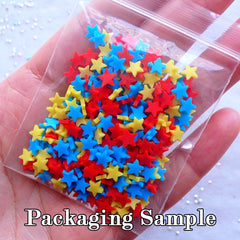 CLEARANCE Polymer Clay Star Toppings | Fake Sprinkles | Faux Cupcake Decorating | Sweets Deco | Kawaii Phone Case Deco | Fimo Food Jewelry (Colorful Mix / 5 grams)