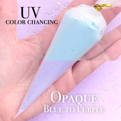 Solar Activated Color Changing Deco Cream | UV Light Sensitive Whipped Cream | Photochromic Icing | Decoden Phone Case (50g / Blue to Purple)