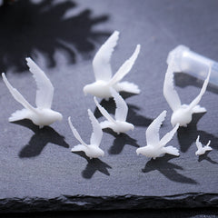 3D Printed Dove Figurine for Resin Craft | Bird Resin Inclusions | Filling Materials for Resin Art (1 piece / 19mm x 32mm)