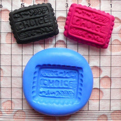 Silicone Mold Flexible Mold - Rectangular Biscuit (21mm) Miniature Food, Cupcake, Jewelry, Charms (Resin Clay Fimo Gum Paste Fondant) MD706