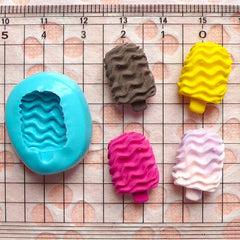 Silicone Flexible Mold - Crunchy Ice Cream Bar / Popsicle (18mm) Miniature Food, Sweets, Jewelry, Charms (Clay, Fimo, Resin) MD803