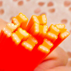 Polymer Clay Cane - Neon Orange Butterfly - for Miniature Food / Dessert / Cake / Ice Cream Sundae Decoration and Nail Art CBT13