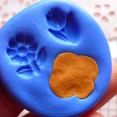 Ribbon Mold w/ Heart 21mm Flexible Silicone Mold Mini Cupcake Topper Mold Fondant Gumpaste Resin Fimo Polymer Clay Mold Scrapbooking MD718