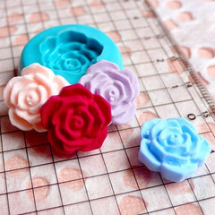 Flower / Rose (15mm) Silicone Flexible Push Mold - Miniature Food, Sweets, Jewelry, Charms (Clay Fimo Resin Epoxy Gum Paste Fondant) MD829