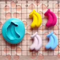 Silicone Mold Banana 17mm Miniature Food Fruit Mold Kawaii Deco Sweets Fimo Polymer Clay Jewelry Charms Cabochon Resin Flexible Mold MD388