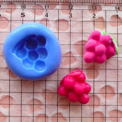 Fruit Mold Grape 14mm Flexible Silicone Mold Miniature Food Kitsch Jewelry Earrings Cupcake Topper Gum Paste Fondant Fimo Polymer Clay MD404