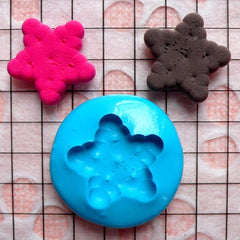 Kawaii Mold Cookie Biscuit Star 15mm Silicone Flexible Mold Miniature Sweets Decoden Fimo Polymer Jewelry DIY Earrings Cabochon Mould MD141