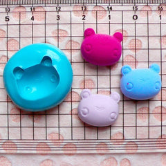 Animal Mold Frog Head Mold 16mm Flexible Silicone Mold Fondant Mold Gumpaste Cupcake Topper Jewelry Animal Cabochon Fimo Polymer Clay MD817