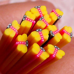 Polymer Clay Cane - Yellow Dragonfly - for Miniature Food / Dessert / Cake / Ice Cream Sundae Decoration and Nail Art CIN09