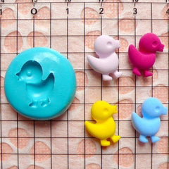 Duck / Bird (14mm) Silicone Flexible Push Mold - Jewelry, Charms, Cupcake (Clay Fimo Premo Epoxy Casting Resin Gum Paste Fondant) MD464