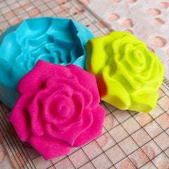 Flower Rose Mold 30mm Flexible Silicone Mold Fondant Mold Gum Paste Cupcake Topper Cake Decoration Wax Resin Fimo Clay Jewelry Mold MD779