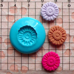 Cookie Mold Round Biscuit 14mm Flexible Mold Dollhouse Miniature Sweets Deco Kawaii Jewelry Earrings Polymer Clay Fimo Silicone Mold MD764