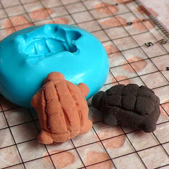 Turtle Bun Mold Bread Mold 14mm Fimo Polymer Clay Kawaii Miniature Sweets Decoden Dollhouse Food Kitsch Jewelry Flexible Silicone Mold MD226