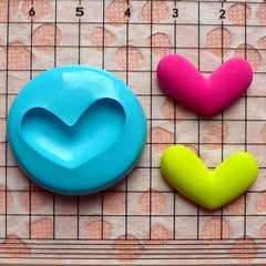 Heart Mold 21mm Silicone Flexible Mold Mini Cupcake Topper Fondand Gumpaste Mold Jewelry Earrings Ring Pendant Low Melt Metals Mold MD510