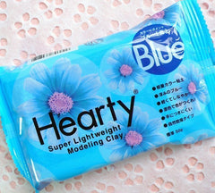 Super Light Weight Modeling Air Dry Paper Clay from Padico Hearty Japan (50g / Blue) Figurines Doll Making Flower Miniature Dollhouse Craft