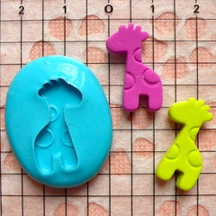 Giraffe (20mm) Silicone Flexible Push Mold - Jewelry, Charms, Cupcake (Clay Fimo Casting Resins Epoxy Wax Soap Gum Paste Fondant) MD431